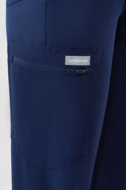 Uniformix Fizjoterapia|Kosmetologia-Spodnie medyczne damskie RayOn, 3020, Navy