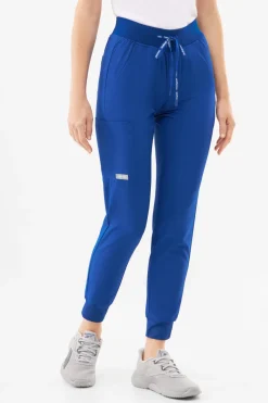 Uniformix Fizjoterapia|Kosmetologia-Spodnie medyczne damskie Super Flex, 4020-Royal Blue