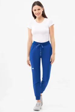 Uniformix Fizjoterapia|Kosmetologia-Spodnie medyczne damskie Super Flex, 4020-Royal Blue