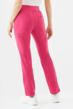 Uniformix Fizjoterapia|Kosmetologia-Spodnie medyczne damskie RayOn, 3030, Virtual Pink