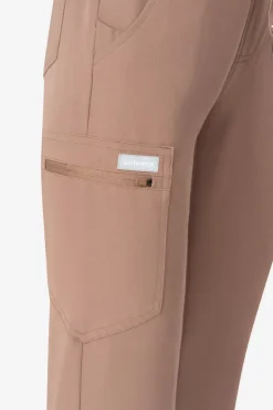 Uniformix Fizjoterapia|Kosmetologia-Spodnie medyczne damskie RayOn, 3020, Root Brown