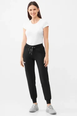 Uniformix Fizjoterapia|Kosmetologia-Spodnie medyczne damskie RayOn, 3020, Black