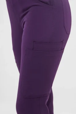 Uniformix Fizjoterapia|Kosmetologia-Spodnie medyczne damskie RayOn, 3030, Dark Purple