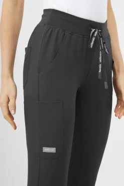 Uniformix Fizjoterapia|Kosmetologia-Spodnie medyczne damskie Super Flex, 4030 Dark Grey