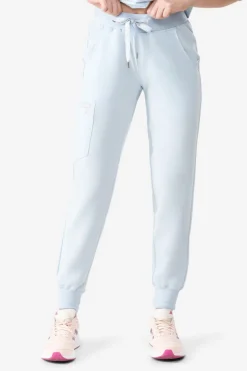 Uniformix Fizjoterapia|Kosmetologia-Spodnie medyczne damskie RayOn, 3020, Sky blue