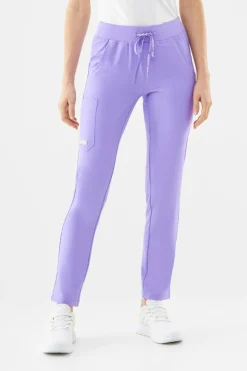 Uniformix Fizjoterapia|Kosmetologia-Spodnie medyczne damskie Super Flex, 4030 Purple
