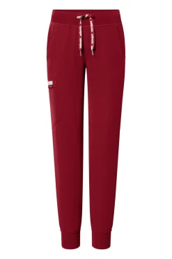 Uniformix Fizjoterapia|Kosmetologia-Spodnie medyczne damskie RayOn, 3020, Burgundy