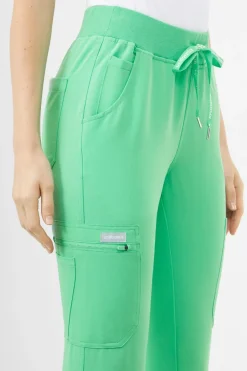 Uniformix Fizjoterapia|Kosmetologia-Spodnie medyczne damskie RayOn, 3030,Spring Bud
