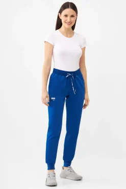 Uniformix Fizjoterapia|Kosmetologia-Spodnie medyczne damskie RayOn, 3020, Royal Blue