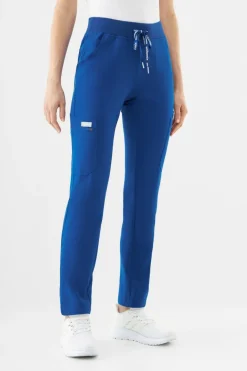 Uniformix Fizjoterapia|Kosmetologia-Spodnie medyczne damskie RayOn, 3030,Royal Blue