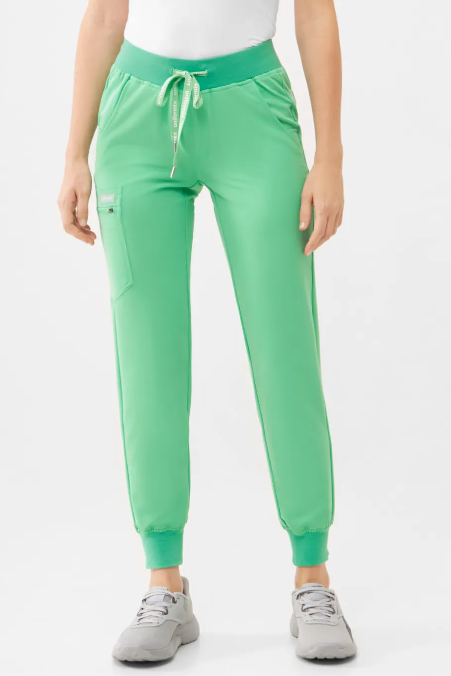 Uniformix Spodnie|Fizjoterapia-Spodnie medyczne damskie RayOn, 3020, Spring Bud