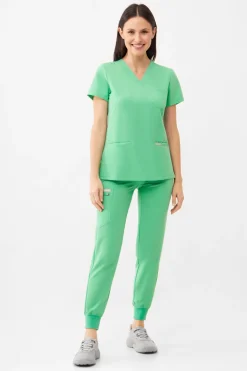 Uniformix Spodnie|Fizjoterapia-Spodnie medyczne damskie RayOn, 3020, Spring Bud