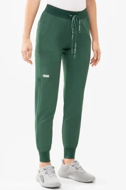 Uniformix Fizjoterapia|Kosmetologia-Spodnie medyczne damskie Super Flex, 4020- Hunter green