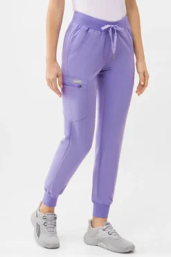 Uniformix Fizjoterapia|Kosmetologia-Spodnie medyczne damskie RayOn, 3020, Mauve