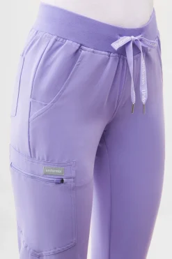 Uniformix Fizjoterapia|Kosmetologia-Spodnie medyczne damskie RayOn, 3020, Mauve