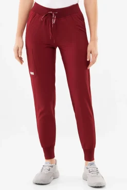 Uniformix Fizjoterapia|Spodnie-Spodnie medyczne damskie Super Flex, 4020-Burgundy