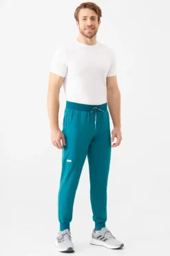 Uniformix Spodnie-Spodnie medyczne męskie Super Flex, 4070-Caribbean Blue
