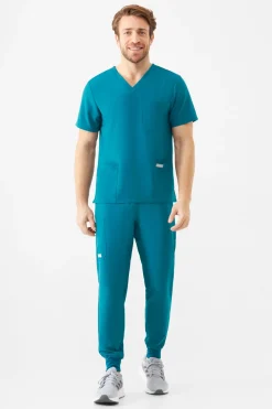 Uniformix Spodnie-Spodnie medyczne męskie Super Flex, 4070-Caribbean Blue