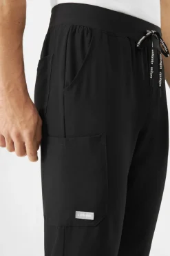 Uniformix Spodnie-Spodnie medyczne męskie Super Flex, 4070-Black