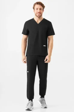 Uniformix Spodnie-Spodnie medyczne męskie Super Flex, 4070-Black