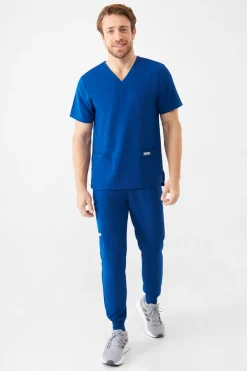 Uniformix Spodnie-Spodnie medyczne męskie Super Flex, 4070-Royal Blue
