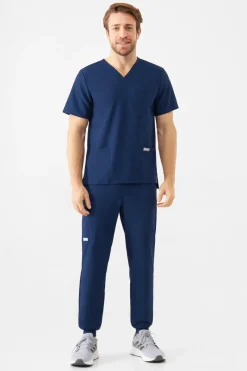Uniformix Spodnie-Spodnie medyczne męskie Super Flex, 4070-Navy