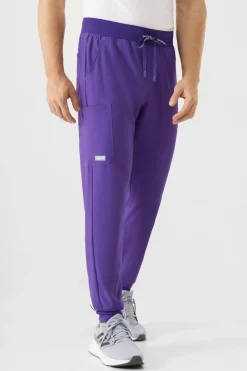 Uniformix Spodnie-Spodnie medyczne męskie Super Flex, 4070-Plum wine