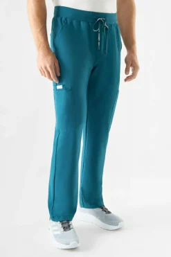 Uniformix Spodnie-Spodnie medyczne męskie Super Flex, 4080, Caribbean Blue