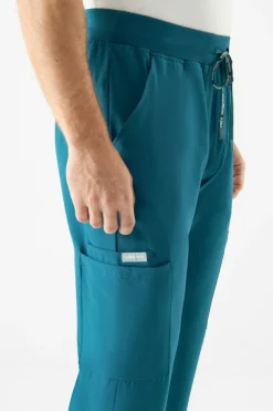 Uniformix Spodnie-Spodnie medyczne męskie Super Flex, 4080, Caribbean Blue