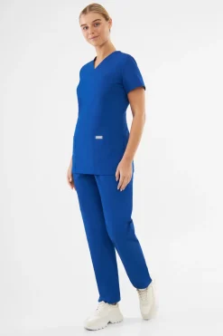 Uniformix Kosmetologia|Stomatologia-Spodnie medyczne uniwersalne, TEAM T1190, Royal Blue