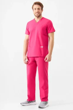 Uniformix Kosmetologia|Stomatologia-Spodnie medyczne uniwersalne, TEAM T1190, Virtual Pink