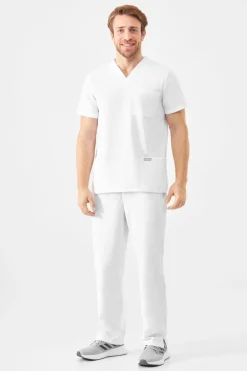 Uniformix Kosmetologia|Stomatologia-Spodnie medyczne uniwersalne TEAM T1190, White