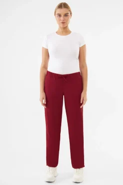 Uniformix Kosmetologia|Stomatologia-Spodnie medyczne uniwersalne TEAM T1190, Burgundy