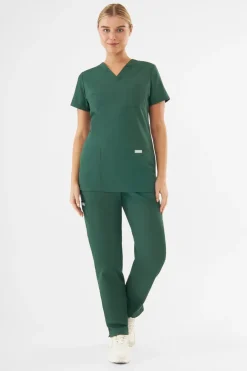 Uniformix Komplety|Promocje-Zestaw medyczny damski TEAM, bluza T1000 + spodnie T1190, Hunter Green