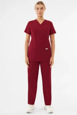 Uniformix Komplety|Promocje-Zestaw medyczny damski TEAM, bluza T1000 + spodnie T1190, Burgundy