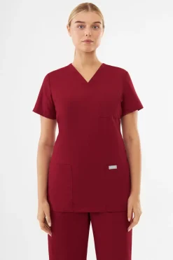 Uniformix Komplety|Promocje-Zestaw medyczny damski TEAM, bluza T1000 + spodnie T1190, Burgundy