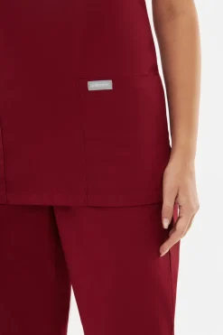 Uniformix Komplety|Promocje-Zestaw medyczny damski TEAM, bluza T1000 + spodnie T1190, Burgundy
