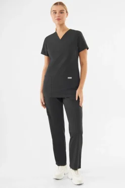Uniformix Komplety|Promocje-Zestaw medyczny damski TEAM, bluza T1000 + spodnie T1190, Dark gray