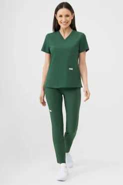Uniformix Komplety|Promocje-Zestaw medyczny Super Flex, bluza 4000 + spodnie 4030, Hunter green