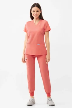 Uniformix Promocje|Komplety-Zestaw medyczny RayOn, bluza 3000 + spodnie 3020, Salomon Orange