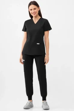 Uniformix Promocje|Komplety-Zestaw medyczny RayOn, bluza 3000 + spodnie 3020, Black