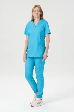 Uniformix Komplety|Promocje-Zestaw medyczny FLEX ZONE bluza FZ1001B + spodnie FZ2056, turkusowy