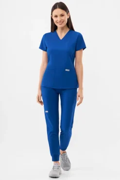Uniformix Komplety|Promocje-Zestaw medyczny Super Flex, bluza 4000 + spodnie 4020, Royal Blue