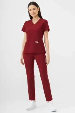 Uniformix Komplety|Promocje-Zestaw medyczny Super Flex, bluza 4000 + spodnie 4030, burgundy