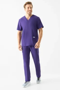 Uniformix Promocje|Komplety-Zestaw medyczny Super Flex, bluza 4050 + spodnie 4080, Plum wine