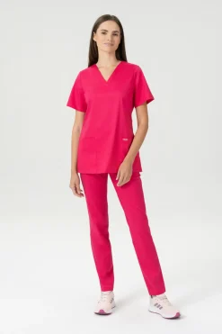 Uniformix Komplety|Promocje-Zestaw medyczny FLEX ZONE bluza FZ1001B + spodnie FZ2049, róż intensywny
